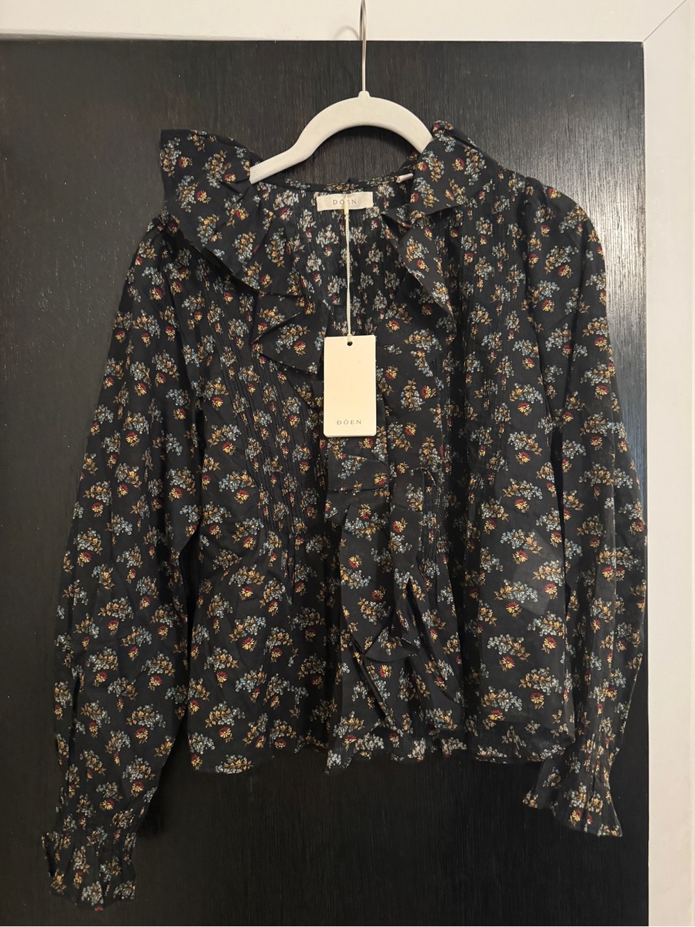NWT DOEN Hardy Top - Delphinium Floral, XS